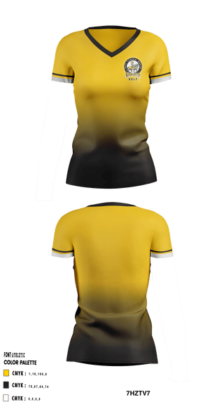 Rio Linda High School Golf 17620874 Women's Short Sleeve V-neck Shirt - 1