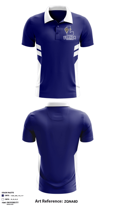 Luella High School Wrestling 48246664 Short Sleeve Performance Polo - 1