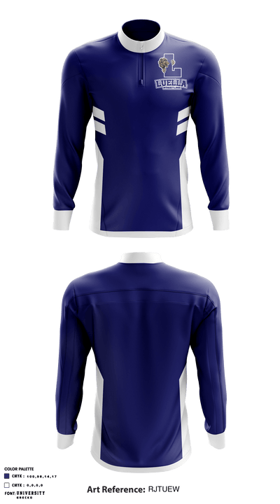 Luella High School Wrestling 48246664 Quarter Zip Jacket - 1