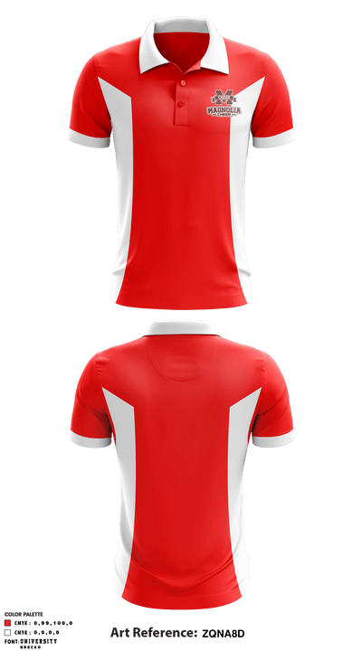 Magnolia High School Cheer 33058931 Short Sleeve Performance Polo - 2