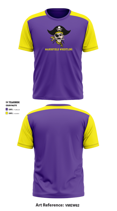 Marshfield High School Wrestling 37612637 Short Sleeve Performance Shirt - 1