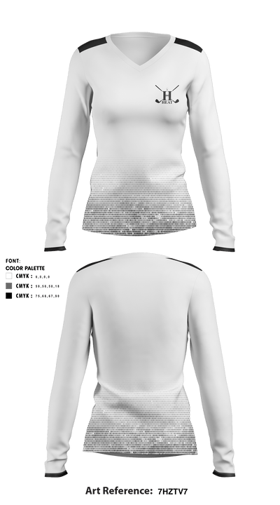 Gulf Coast Heat 98084136 Women's Long Sleeve V-neck Shirt - 2