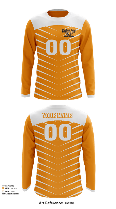 Skyline Prep High School Football 36850382 Long Sleeve Performance Shirt - 2
