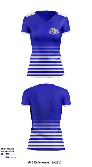 Lovell High School Golf 62782506 Women's Short Sleeve V-neck Shirt - 1