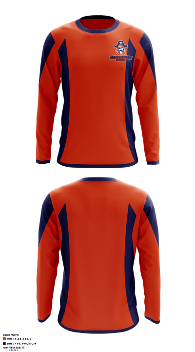 Orange Coast College Cheer 35245430 Long Sleeve Performance Shirt - 1