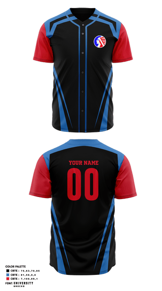 Utah Tribe 88302534 Full Button Baseball Jersey - 1