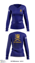 Riverdale Baptist High School 8850685 Women's Long Sleeve V-neck Shirt - 1
