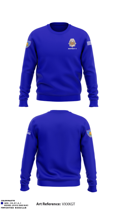 Denver Police District 4 6722574 Crew Neck Sweatshirt - 1