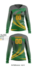 CMS Volleyball 44480738 Women's Long Sleeve V-neck Shirt - 4