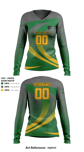 CMS Volleyball 44480738 Women's Long Sleeve V-neck Shirt - 4
