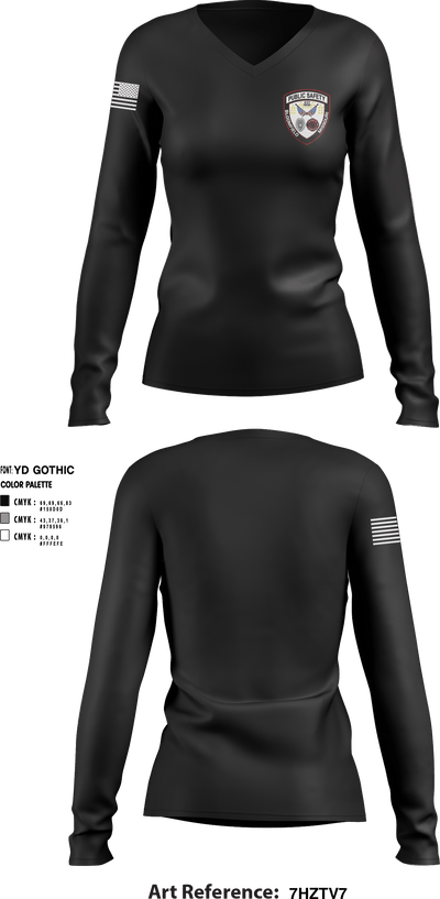 Bloomfield DPS 51903900 Women's Long Sleeve V-neck Shirt - 1