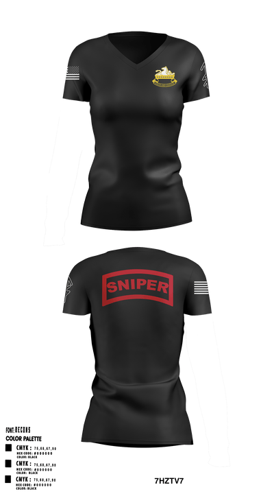 2-8 cav 10035889 Women's Short Sleeve V-neck Shirt - 1