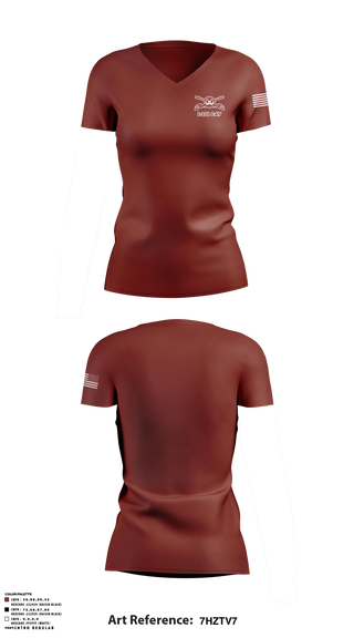 1-221 CAV 56544201 Women's Short Sleeve V-neck Shirt - 1