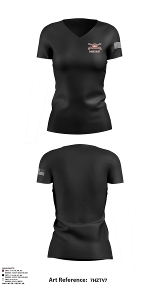 1-221 CAV 56544201 Women's Short Sleeve V-neck Shirt - 2