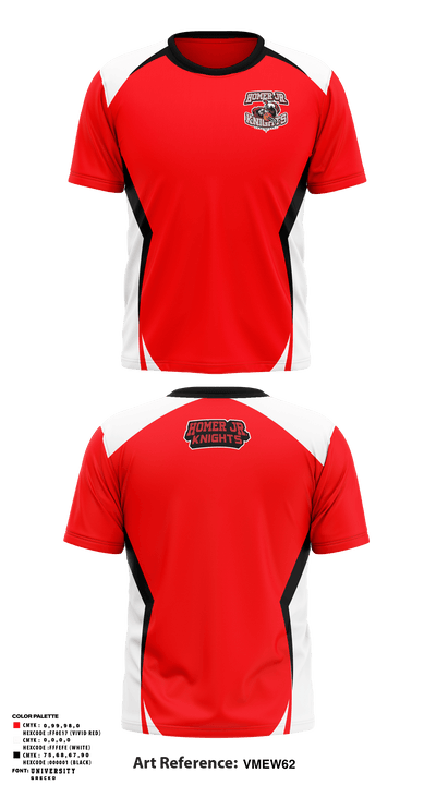 Homer Jr. Knights 63034779 Short Sleeve Performance Shirt - 2