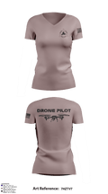 Raven Drone Solutions 1320053 Women's Short Sleeve V-neck Shirt - 2