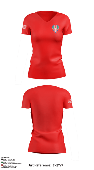 104th MP BN HHD 71367291 Women's Short Sleeve V-neck Shirt - 3