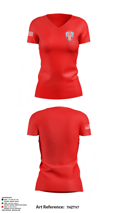 104th MP BN HHD 71367291 Women's Short Sleeve V-neck Shirt - 3