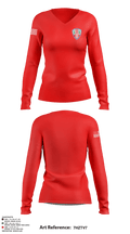 104th MP BN HHD 71367291 Women's Long Sleeve V-neck Shirt - 3