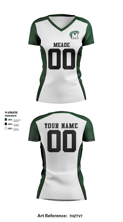 Meade County Ladywaves 84562501 Women's Short Sleeve V-neck Jersey - 7