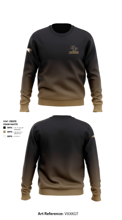 Oak Park High School Lacrosse 65848983 Crew Neck Sweatshirt - 2