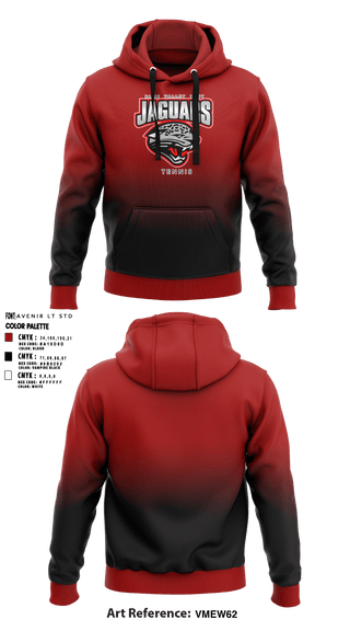Blue Valley West High School Tennis 45825170 Hoodie - 1