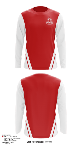 Annandale High School Lacrosse 55916329 Long Sleeve Performance Shirt - 1