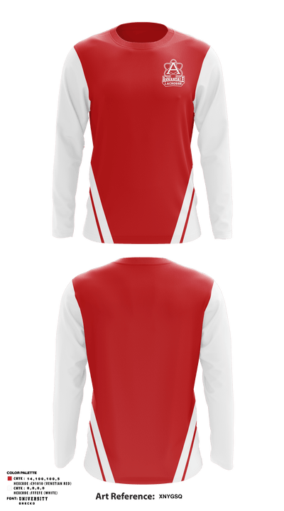 Annandale High School Lacrosse 55916329 Long Sleeve Performance Shirt - 1