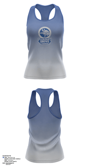 Pleasant Grove High School Tennis 91840156 Tank Top - 1