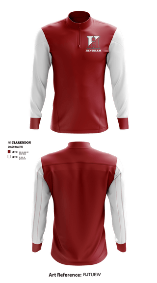 Hingham High School 58951537 Quarter Zip Jacket - 2