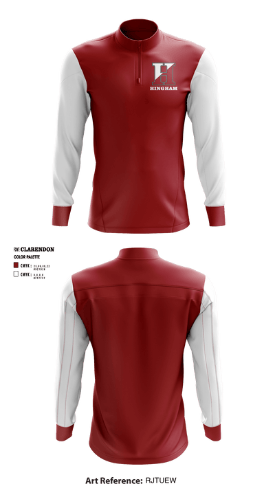 Hingham High School 58951537 Quarter Zip Jacket - 2
