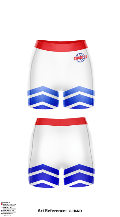 Coastal Volleyball Club 38210458 Women's Compression Shorts - 2 (1)