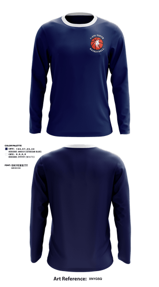 I - 270 Youth Basketball 83682893 Long Sleeve Performance Shirt - 1