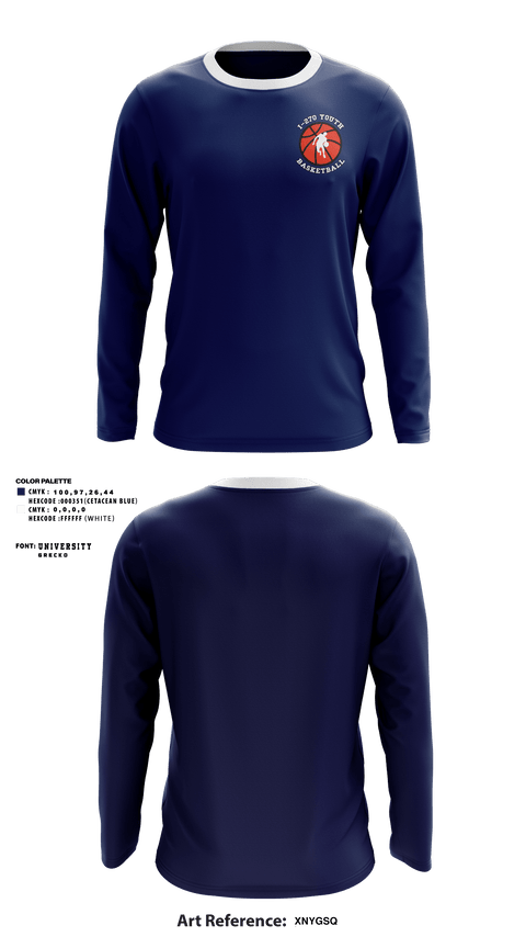 I - 270 Youth Basketball 83682893 Long Sleeve Performance Shirt - 1