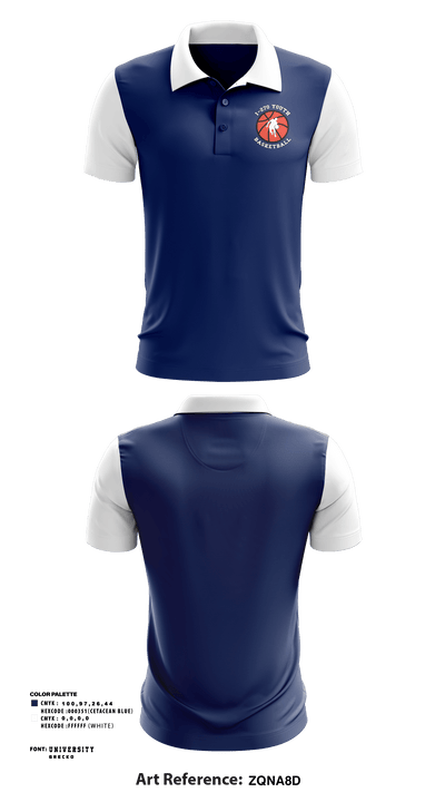 I - 270 Youth Basketball 83682893 Short Sleeve Performance Polo - 1