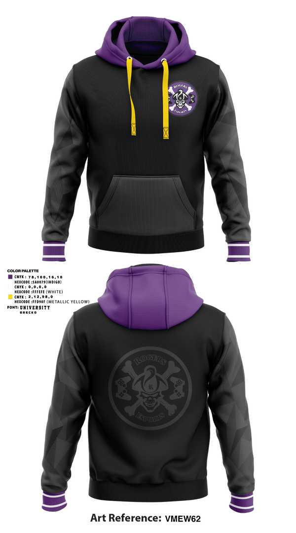 John R Rogers High School Esports 63937938 Hoodie - 1