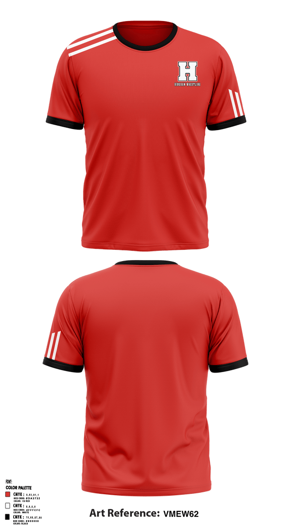 Hingham Wrestling 30901642 Short Sleeve Rash Guard Shirt - 1