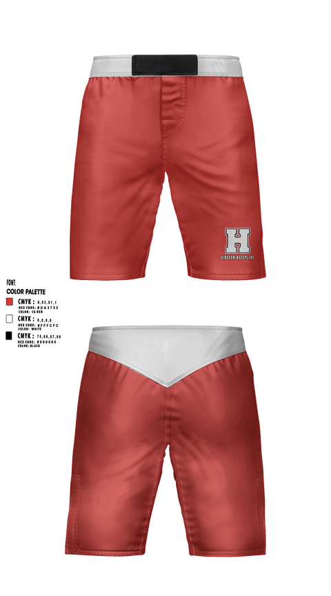 Hingham Wrestling 30901642 Fight Shorts - 2