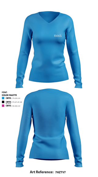 Proofpoint Threat Research 36810493 Women's Long Sleeve V-neck Shirt - 4
