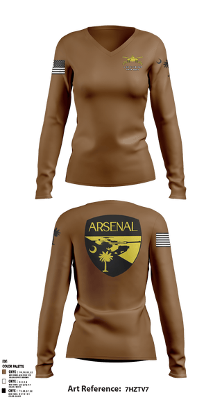 Arsenal company 26965831 Women's Long Sleeve V-neck Shirt - 2