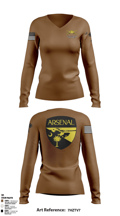 Arsenal company 26965831 Women's Long Sleeve V-neck Shirt - 2