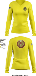 HHC 634th BSB 93326956 Women's Long Sleeve V-neck Shirt - 6