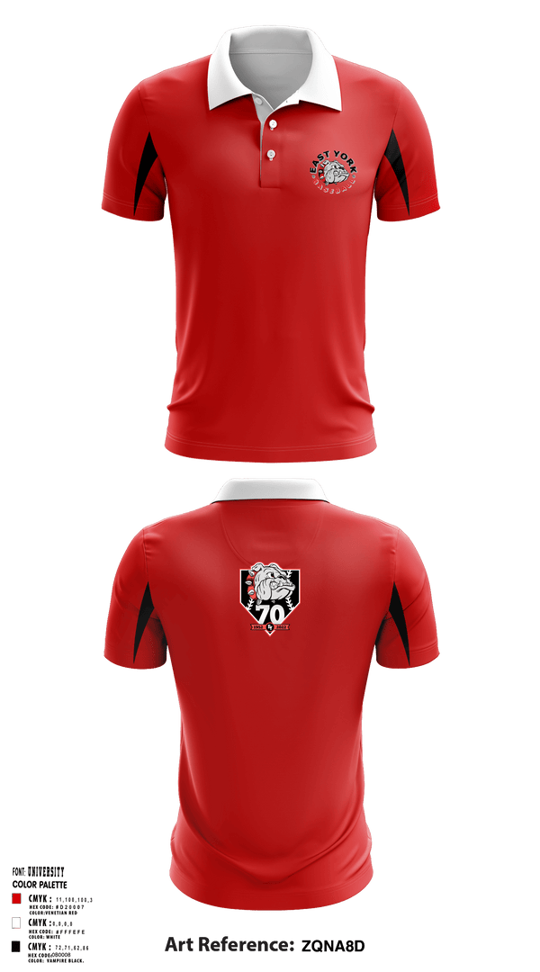 East York Baseball Association 9018533 Short Sleeve Performance Polo - 1