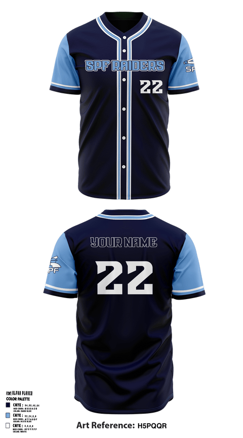 SPF Raiders Full Button Baseball Jersey - 1