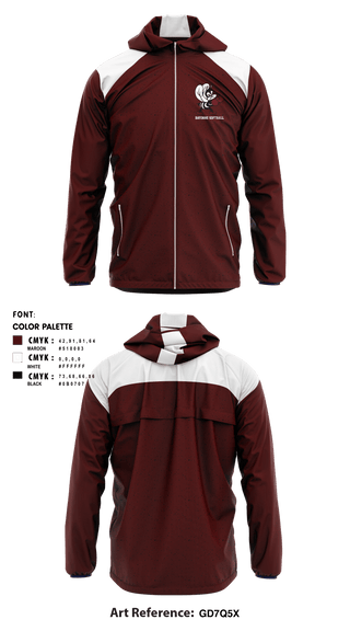 Bayonne High School Softball 64387512 Windbreaker - 1