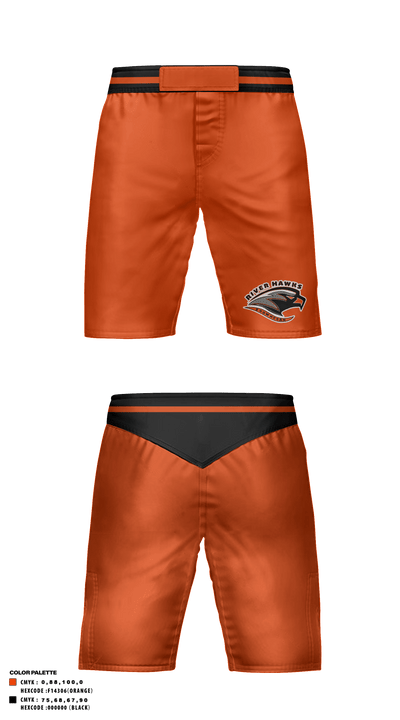 RiverHawks Wrestling 74398734 Fight Shorts - 1