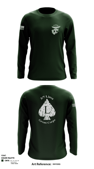 3/7 Lima 3plt 22608583 Long Sleeve Performance Shirt - 2