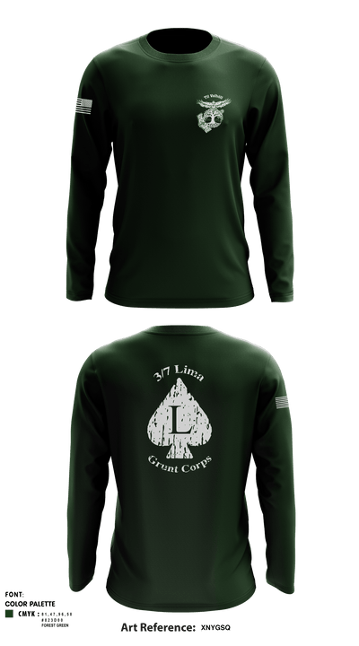 3/7 Lima 3plt 22608583 Long Sleeve Performance Shirt - 2