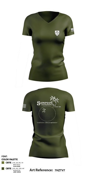 AOWC Unit 2 DM 1150009 Women's Short Sleeve V-neck Shirt - 3