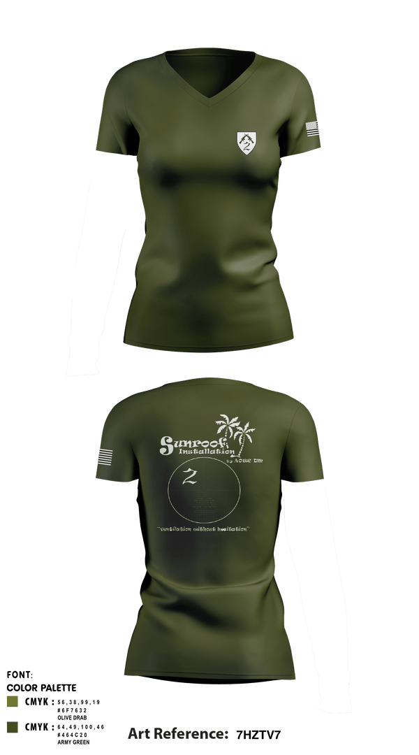 AOWC Unit 2 DM 1150009 Women's Short Sleeve V-neck Shirt - 3